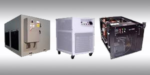 three industrial chillers for industrial applications